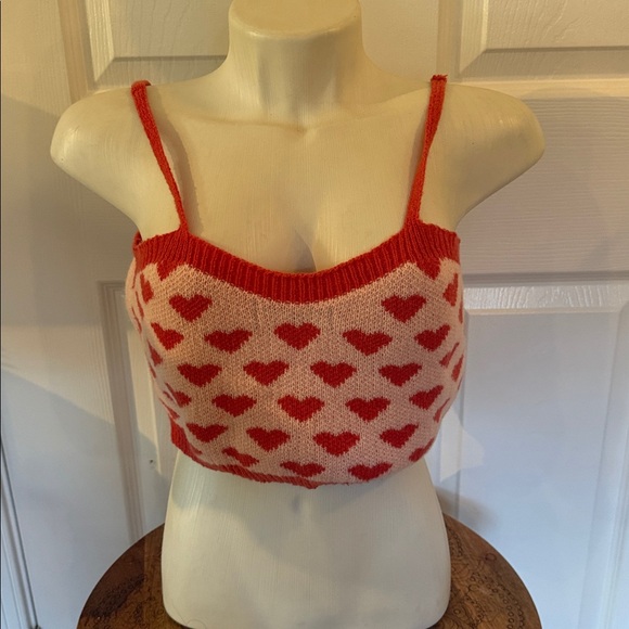 SHEIN Pink Heart Cutout Sweater - Picture 2 of 2